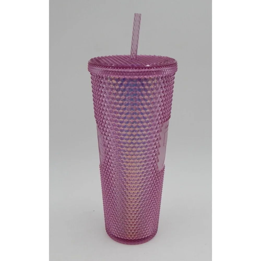Starbucks 2021 Walt Disney World 50th Anniversary Studded Pink 24oz Tumbler Cup